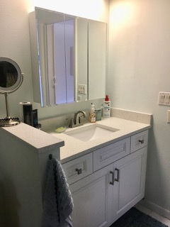 Master Bath Vanity Tahoe White Cabinets
